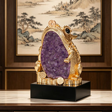金蟾招财摆件公司老板办公桌高端大气朋友开店开业送礼物高档轻奢
