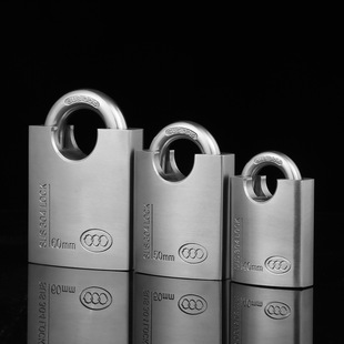 304 Stainless Steel Industrial Padlock Waterproof, Rust-Proof, Pry-Proof, Anti-Theft, Anti-Saw, All-Inclusive Beam Blade Padlock Factory Direct Sale