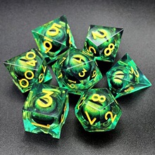 可动龙眼流沙树脂骰子coc跑团色子dnd克苏鲁博德之门桌游厂家直销