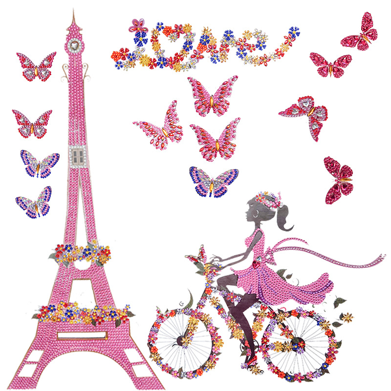 2024 nuevo estilo 5d princesa de dibujos animados pegatinas gratis pintura de diamantes artesanía para niños pegatinas decorativas de bricolaje pegatinas de refrigerador