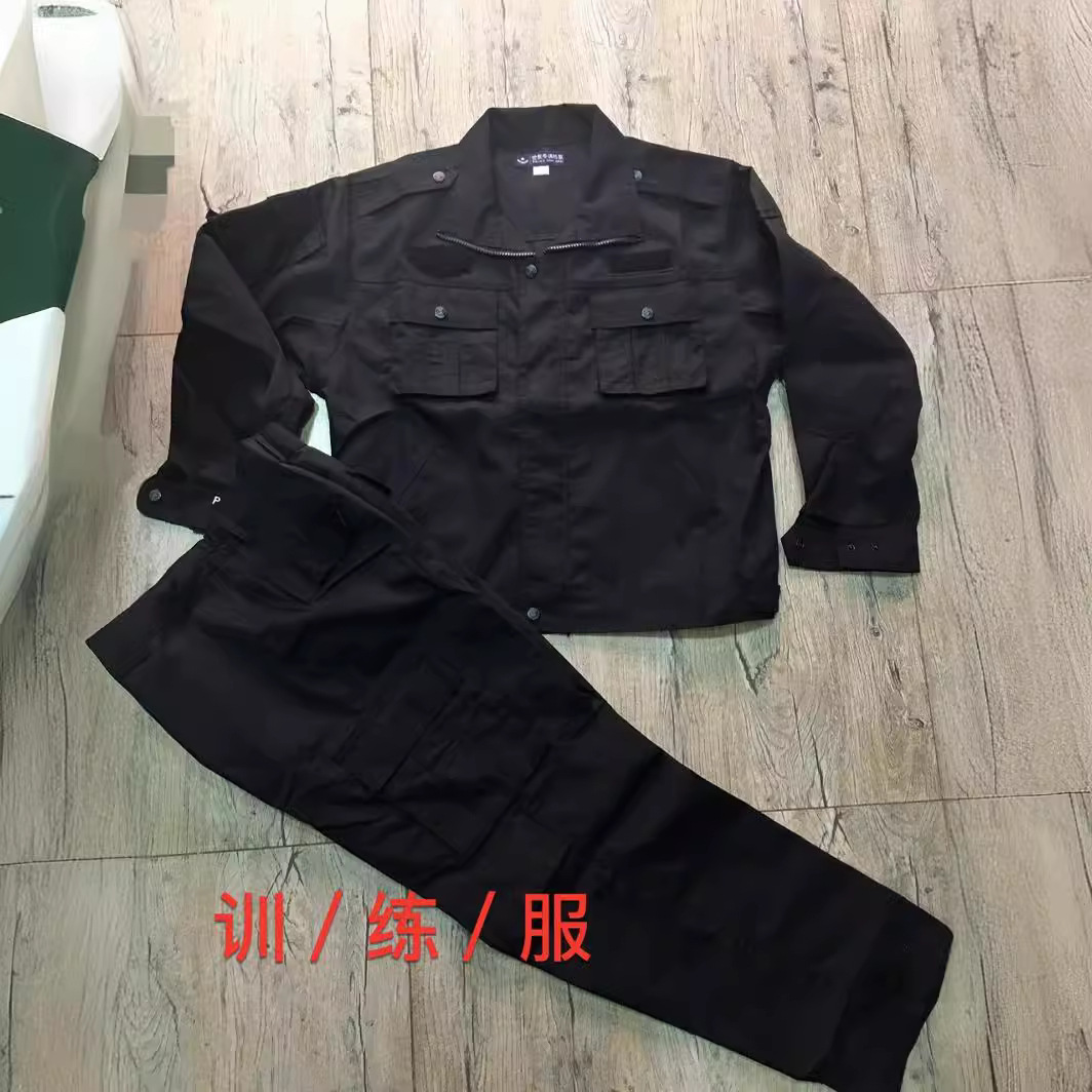 包邮防撕裂网格蓝黑夹克多兜工装 学院集训拓展服装安保员套装