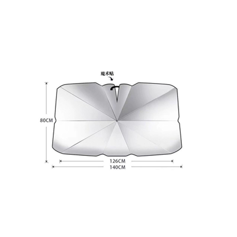 parabrisas delantero para automóviles sombrilla solar recubierto de fibra de plata aislamiento térmico sombrilla solar para automóviles sombrilla plegable