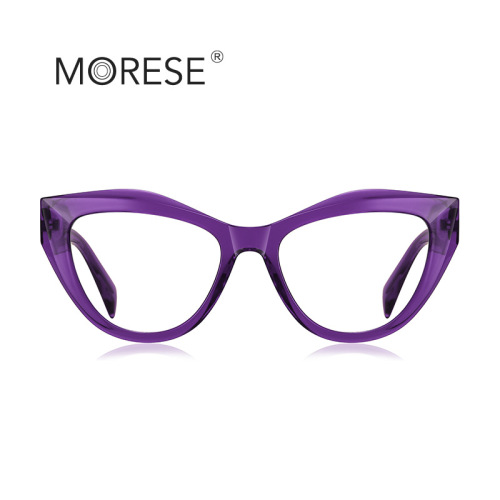 New TR90 cat eye anti-blue light glasses 2166 large frame irregular women's optical frame European and American ins style