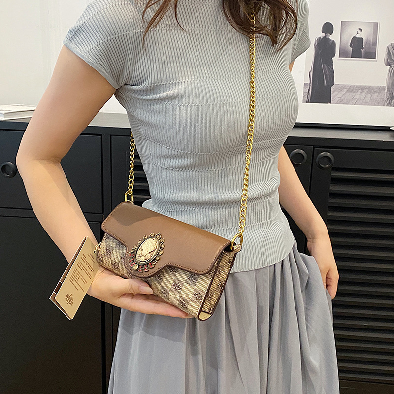 Borsa quadrata piccola testa di sole all-match transfrontaliera tendenza moda europea e americana borsa diagonale monospalla di lusso di fascia alta di fascia alta_voghion.com