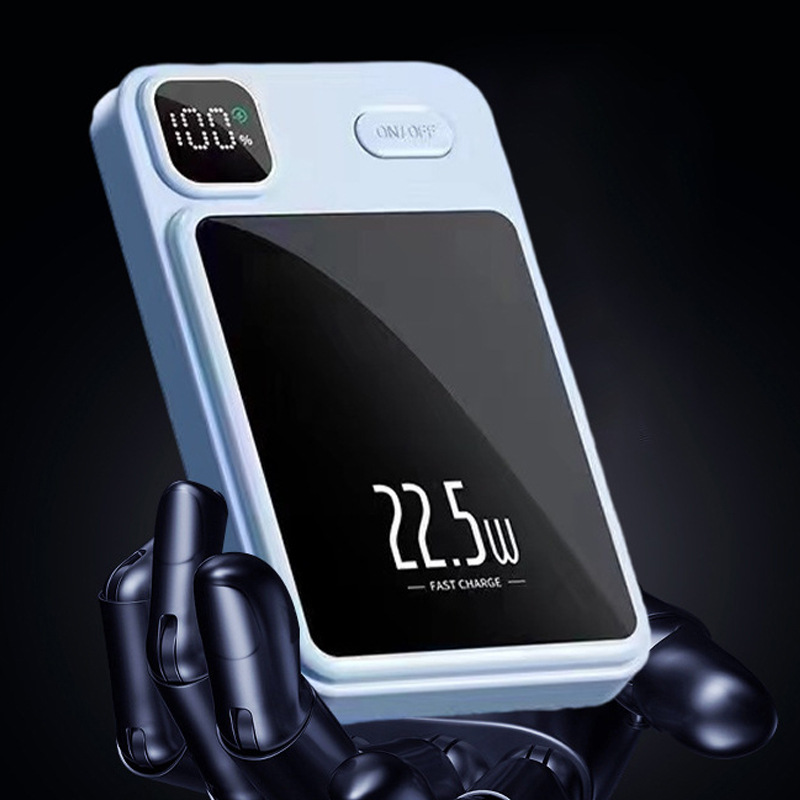 Fuente de alimentación portátil portátil al aire libre de cuatro líneas de gran capacidad con cable de carga, tesoro de carga de pantalla digital inteligente en stock