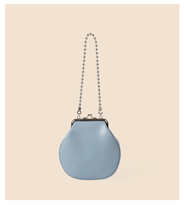 Beaded chain mini crossbody simple and exquisite, small shell bag, fashionable clip handbag, women's niche high-end_voghion.com