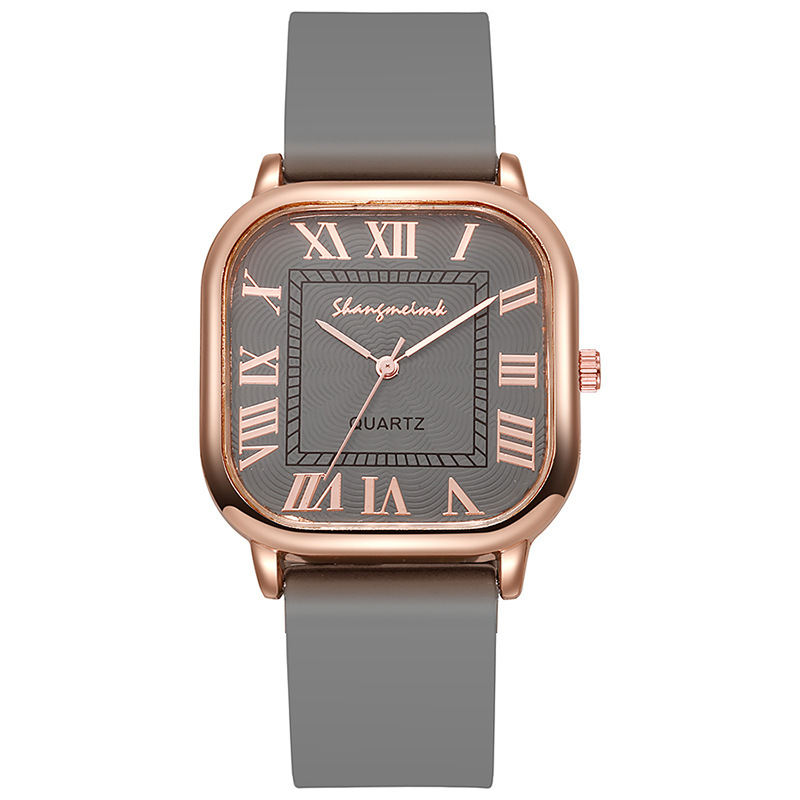 Nueva moda cuadrada cinturón de reloj femenino escala romana estilo antiguo cuarzo todo fósforo reloj de mujer al por mayor