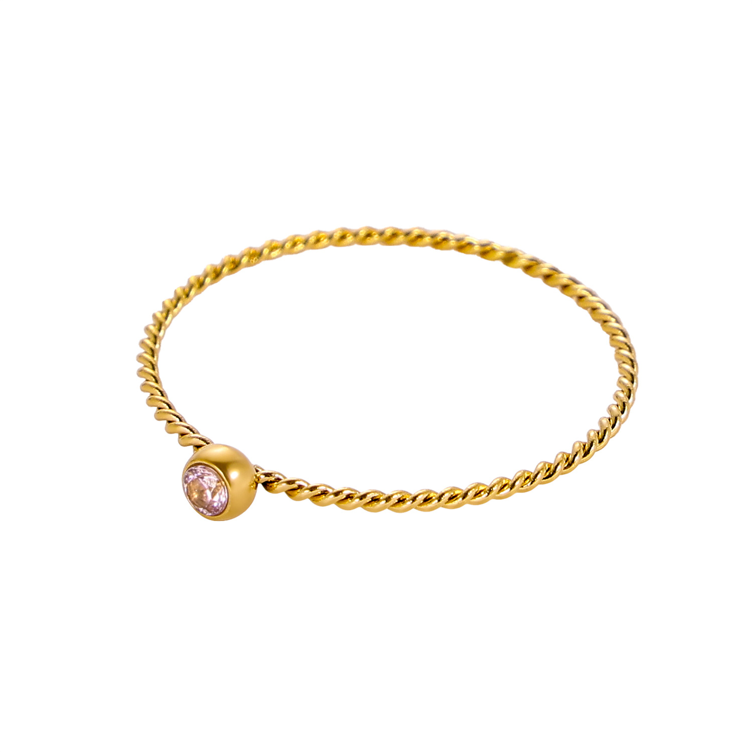 라이트 핑크 골드 18K 링