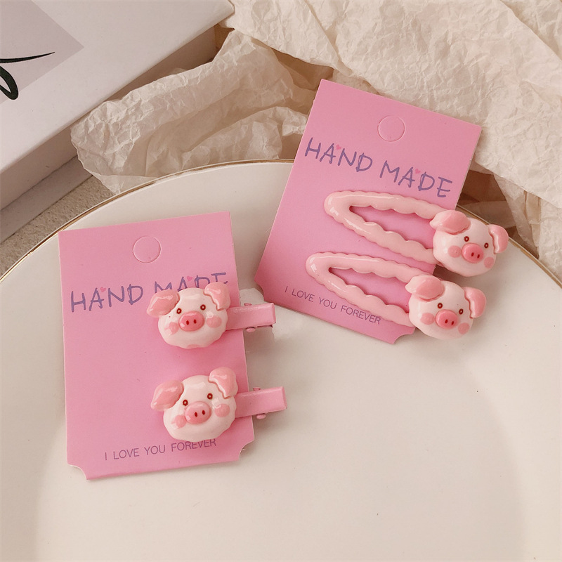 Cute cerdo pequeño cerdo intestino delgado cuerda de cabeza dulce niña dibujos animados cabello anillo cuerda de cabello tira de goma de alta elasticidad duradera