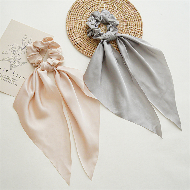 Lady Solid Color Cloth Handmade Hair Tie display picture 1