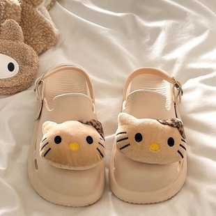 Cute Toe-Toe Slippers for Women, Birkenstock Shoes, Thick-Soled Sandals, Lightweight Half-Slippers, Eva Slippers
