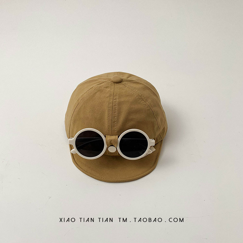 Sombrero de bebé, niño y niña, moda, nicho, gafas de todo fósforo, gorra de una pieza, sombrilla de verano para bebé, gorra de béisbol