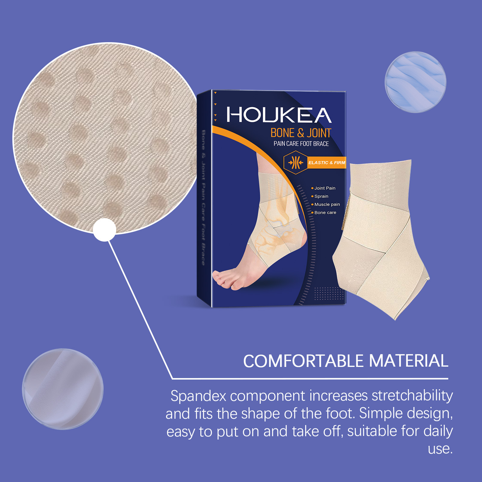 Supporto per piede, supporto per piede per sport all'aria aperta, supporto per piede, cinghia di supporto per piede_voghion.com