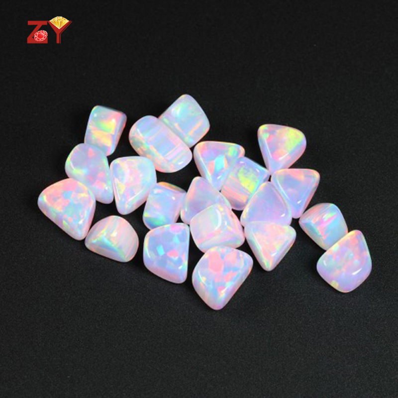 Artificial High Temperature Resistant Irregular Opal Polishing Particle Resin Free Opal Gem Bare Stone Suitable for High Borosilicate Glass Artificial High Temperature Resistant Irregular Opal Polishing Particle Resin Free Opal Gem Bare Stone Suitable for High Borosilicate Glass