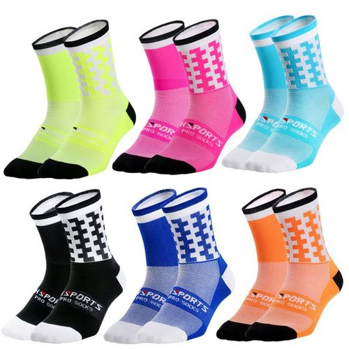 Cycling Sports Socks Bicycle Outdoor Letter Casual Mid-Calf Trendy Cross-border New Couple Breathable Moisture Absorption Socks 