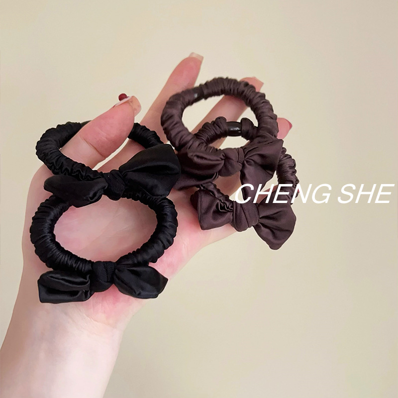 新款蝴蝶结头绳时尚简约扎发皮筋ins洋气马尾气质发绳丸子头发圈|undefined