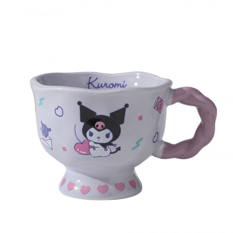 Sanliou tazas de agua cerámica de alto pie tazas de oficina tazas de agua potable domésticas tazas de café lindas de alto valor