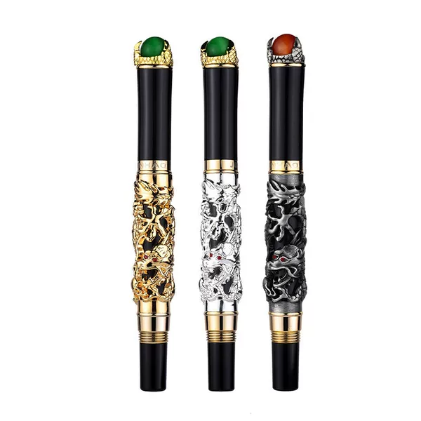 [Chinese Style] Dragon King Play Pearl Jin Hao Advanced Metal Relief Pearl Sign Pen Writing Office Collection Gift Pen