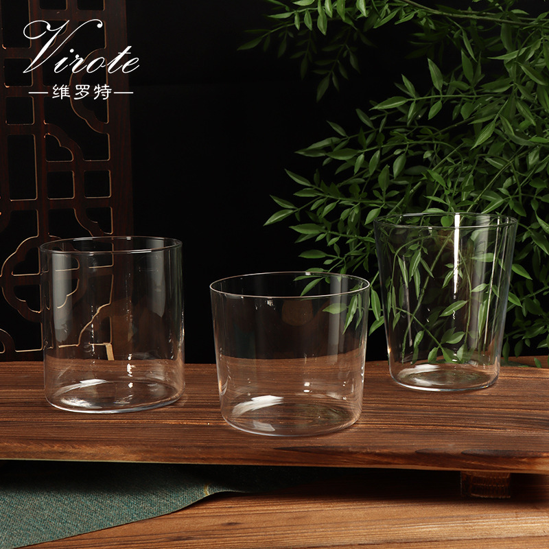 Taza de whisky de cristal japonesa, taza de cóctel, taza de hipo, taza de bebida fría de jugo ultra delgada larga