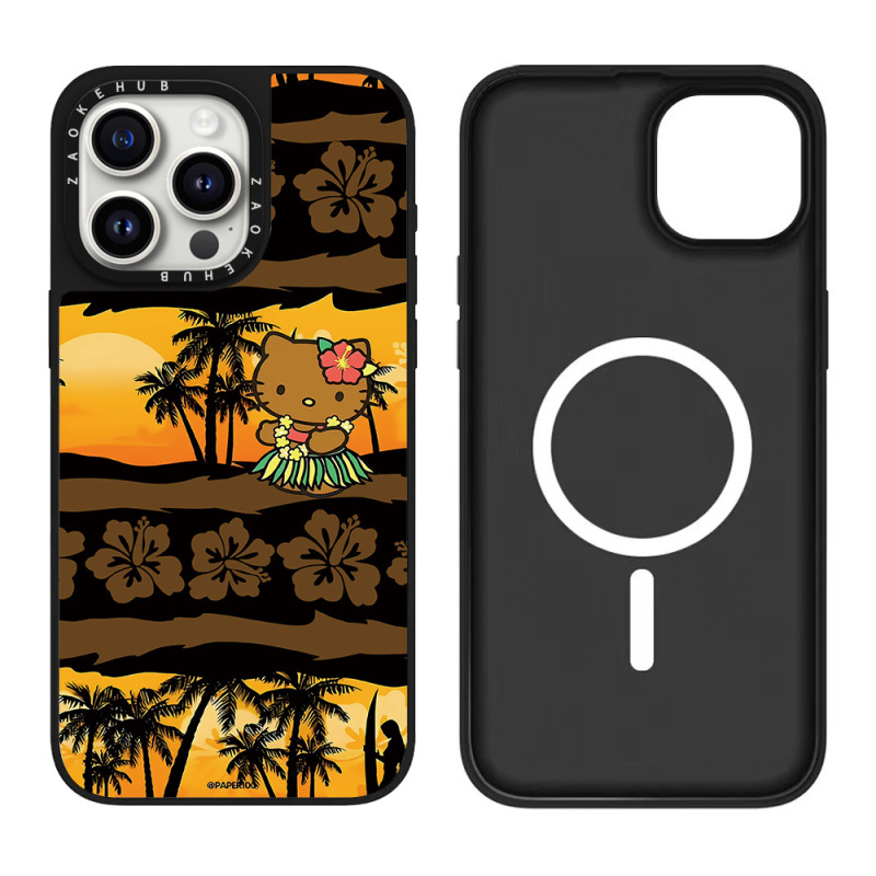 CASE ハワイアンサーフィン KTキャット ハローキティ キティ猫 iPhone16ProMax Apple 15 携帯電話ケース 14|undefined