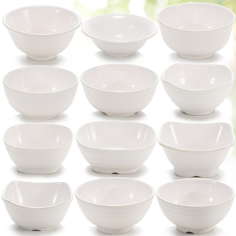 Melamine Bowl Hotel Restaurant Soup Bowl Rice Bowl White Porridge Bowl Hot Pot Restaurant Plastic Tableware Seasoning Bowl Commercial Use Melamine Bowl Hotel Restaurant Soup Bowl Rice Bowl White Porridge Bowl Hot Pot Restaurant Plastic Tableware Seasoning Bowl Commercial Use