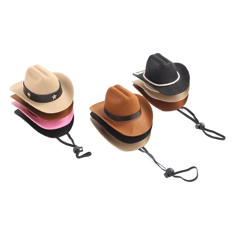 New mini pet cowboy hat small cat and dog pet hat Party Festival small hat