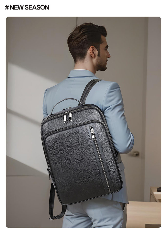 Ba lô nam da bò thật Marante 30×15×40 cm, túi đựng laptop 16 inch — Ba lô 332, Ba lô thường ngày 9008, 8486 Ba lô, Balo vân cá sấu 2283 chi tiết 38