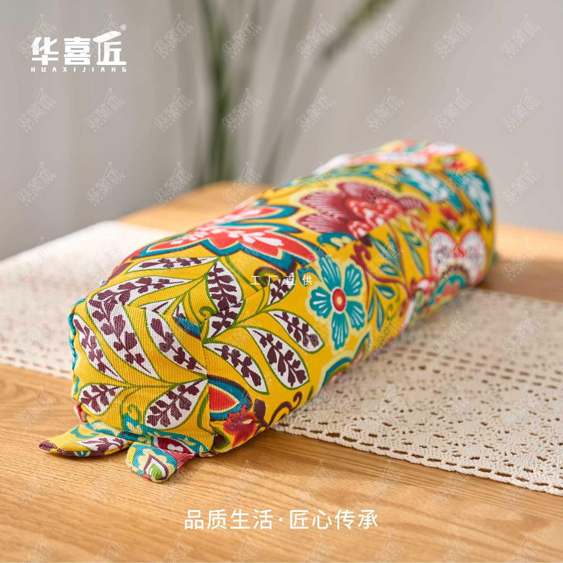 ✅IC011中式风老虎头造型柔软圆柱形枕艾草淡香枕头