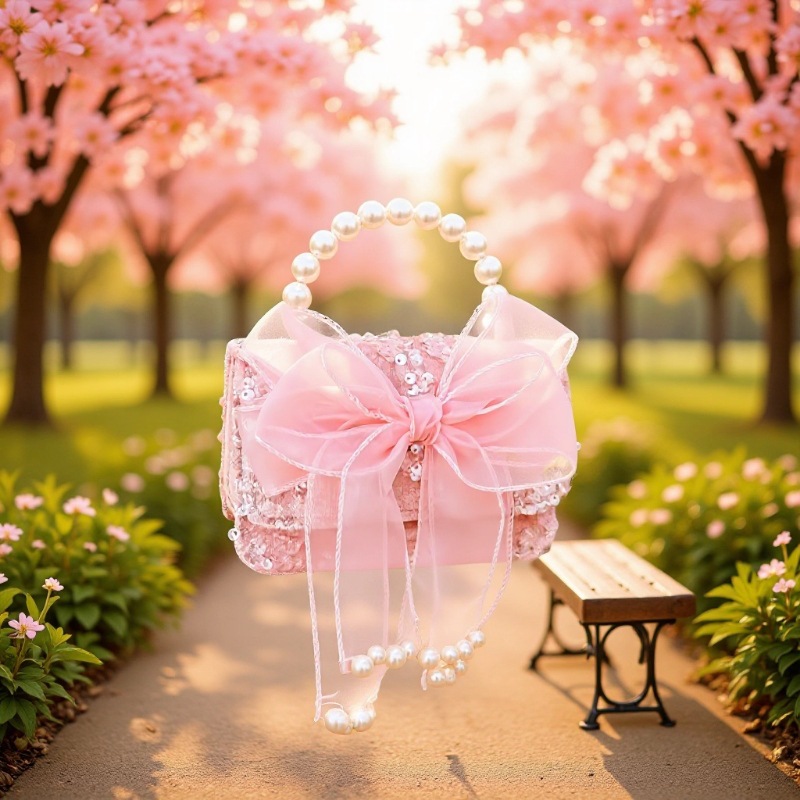 Nuevo bolso de hombro para niños de dibujos animados pequeño arco lindo viento princesa niña bolsa de hombro bolsa de mano