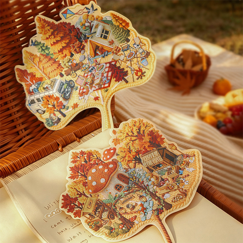 Tomato Sauce Scenery Sticker Pack Xiu Zhen Autumn Series Pastoral Camping DIY Journal Decoration Materials Support Mixed Bulk Orders