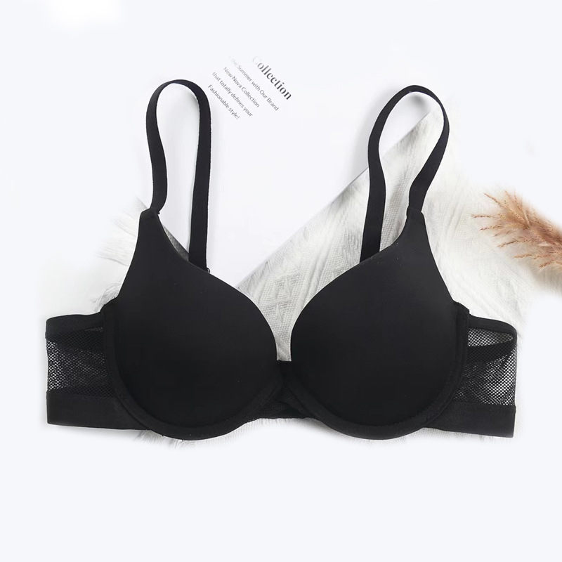 Fábrica de Shantou punto japonés ropa interior ligera y delgada no rastro de malla respirable para mujeres sujetador de verano