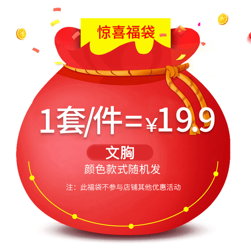 Bolsa de la suerte al azar cómoda empujar hacia arriba la ropa interior grande del pecho pequeño pecho con anillo de acero sin anillo de acero entrega al azar no retorno