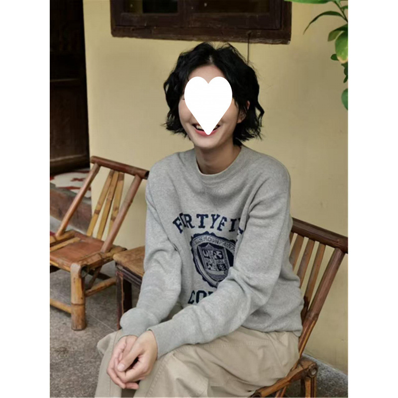 2025新款今年流行爆款毛衣女春秋小个子韩版宽松字母百搭长袖上衣|undefined