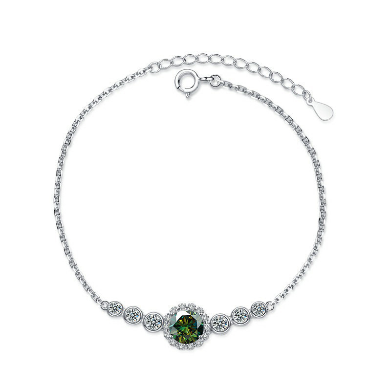 S925 joyería de plata estrella pequeña piedra mozanita pulsera mujer color D 1 quilates joyería en vivo fábrica de joyería al por mayor
