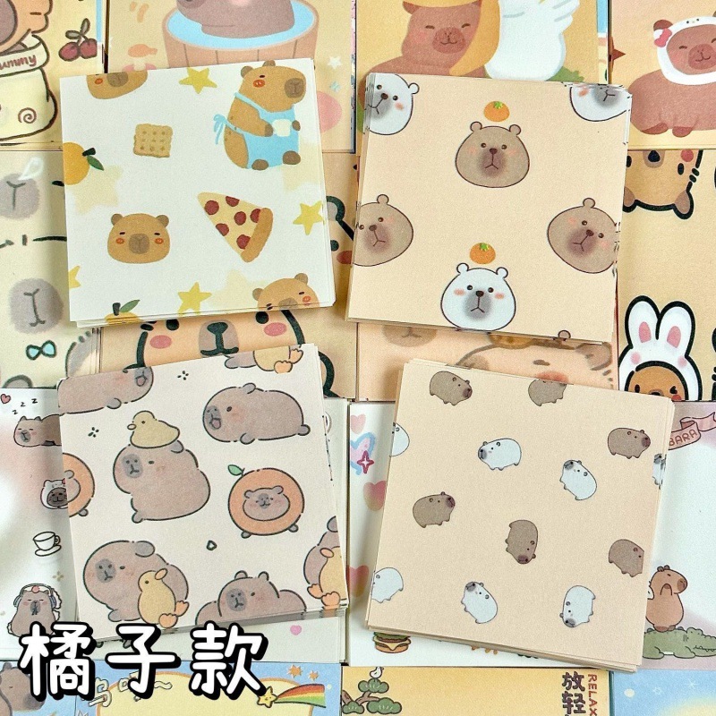 Nuevo producto Capibara caja de notas 200 en no adhesivo estudiante inswind mezclado material de cuentas de mano papel de notas