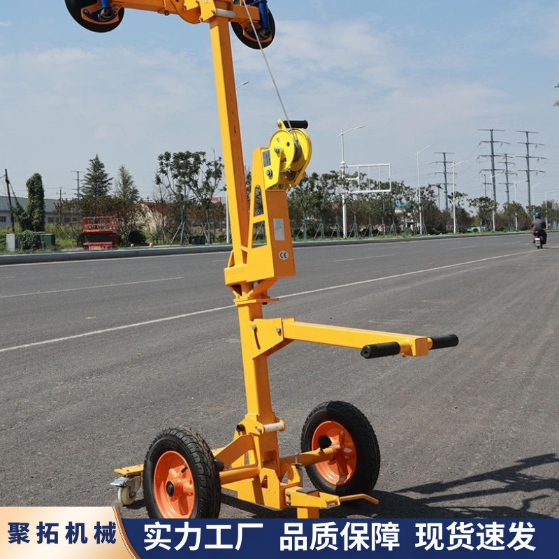 厂家供应手推式真空吸盘车  半自动板材吸附搬运车  电动吸盘小车