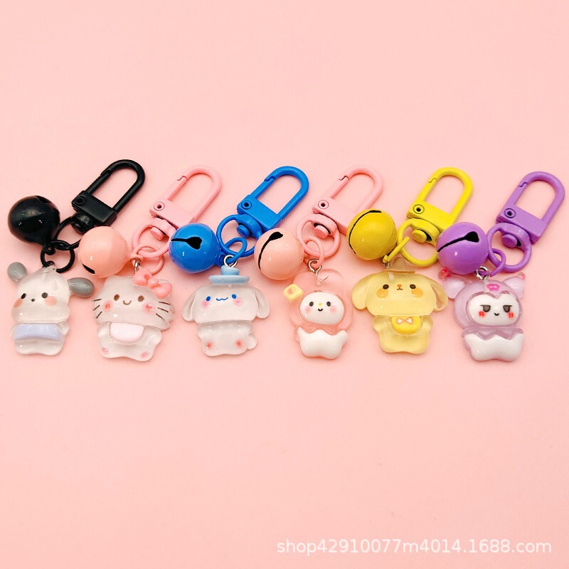 Doorbell C87 Full Body Fine Flash Sanrio Keychain Cute Cartoon Couple Bag Pencil Bag Pendant Student Girlfriend Doorbell C87 Full Body Fine Flash Sanrio Keychain Cute Cartoon Couple Bag Pencil Bag Pendant Student Girlfriend