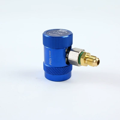 US-regulated quick R1234yf refrigerant: Automotive air conditioning - pure-copper-blue-low-pressure