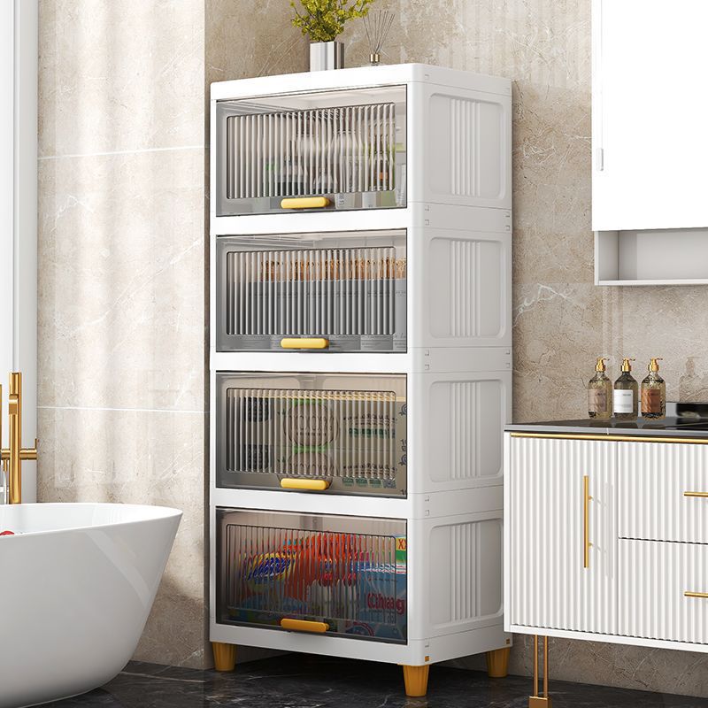 Gabinete de almacenamiento tipo tapa plegable sala de estar snack almacenamiento estante de almacenamiento cocina estante de acabado multicapa gabinete de almacenamiento baño