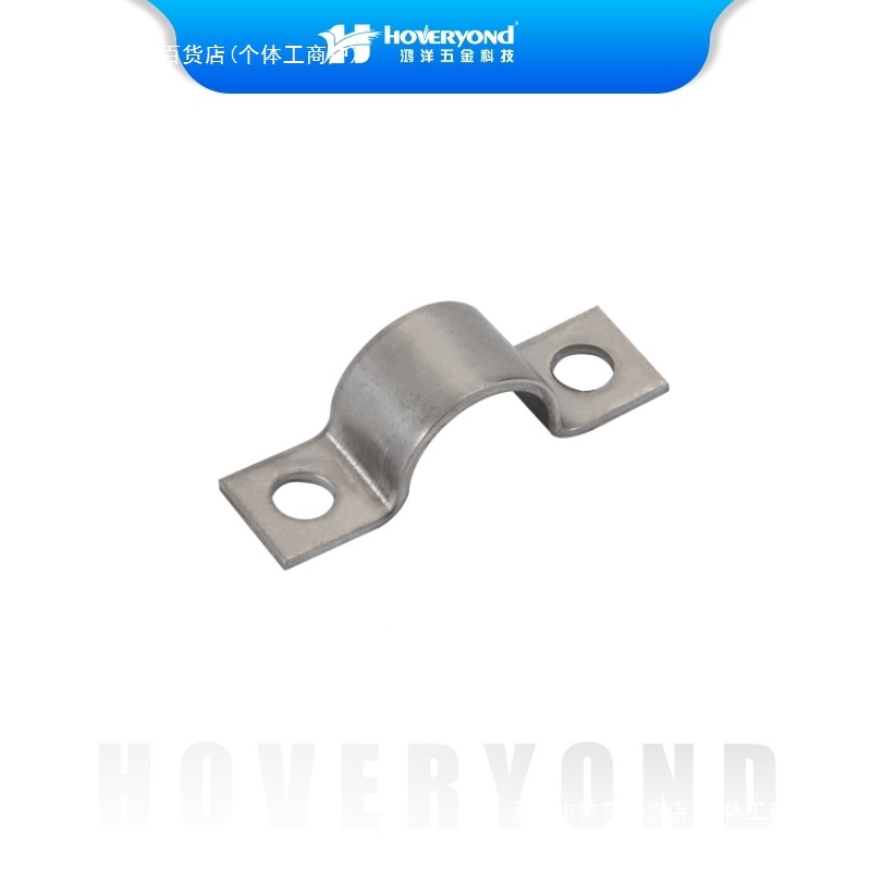 K02双孔单管卡304不锈钢管卡加厚骑马卡线缆卡子304加厚欧姆卡