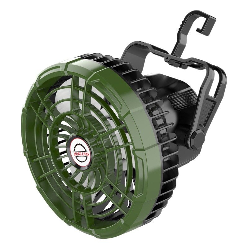 Ventilador Portátil de Camping con Luz Recargable con Iluminación LED y Banco de Energía para Exterior image 1