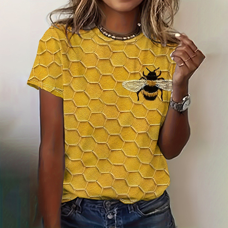 漫画グラフィックレディースtシャツカジュアル半袖トップスレディース2dプリントtシャツ女性服レディース夏Tトップ|undefined