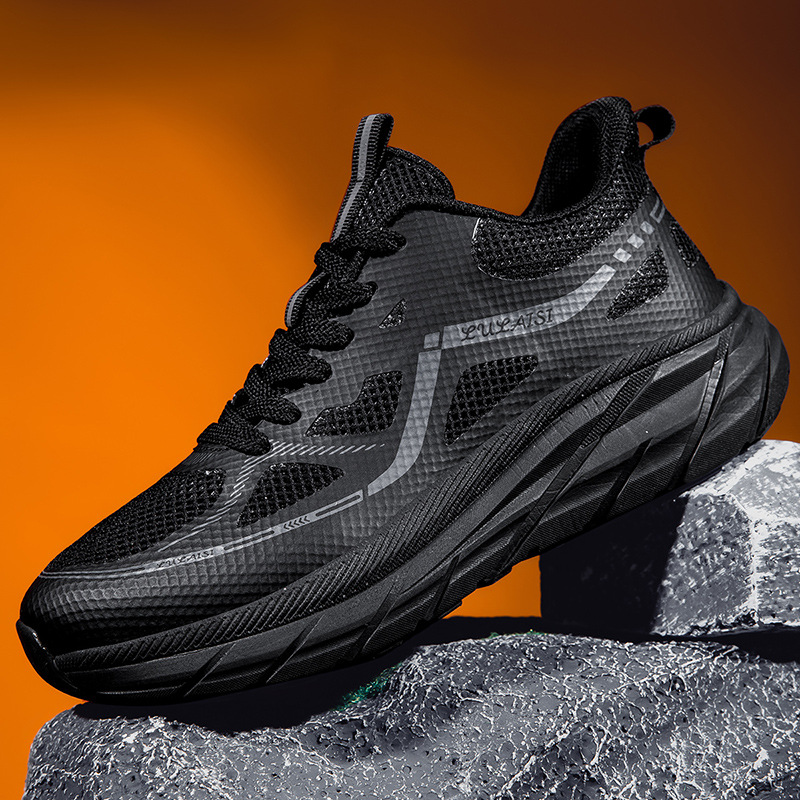 2025 nueva malla transpirable ultra ligera amortiguadora zapatos de corrida de rebote para hombres y mujeres aumentando la moda de pareja zapatillas antideslizantes