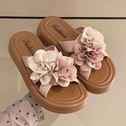 2025 Thick Sole Slippers for Women - Summer Anti-Slip Soft Sole Indoor/Outdoor Home Slippers with One-Strap Design