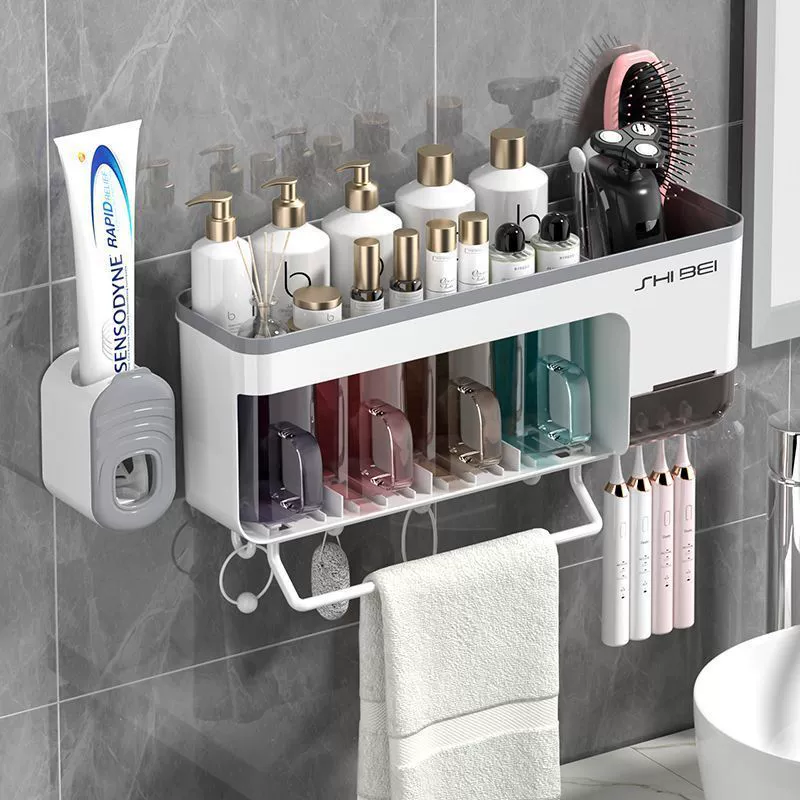 Подставка для зубных щеток без перфорации Чашка для полоскания рта настенная для ванной комнаты креативная чистая красная стойка для хранения костюм для зубной чашки