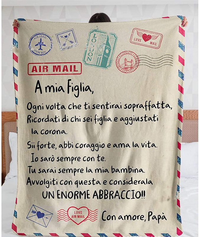 이탈리아 아빠가 딸을 위한 담요
