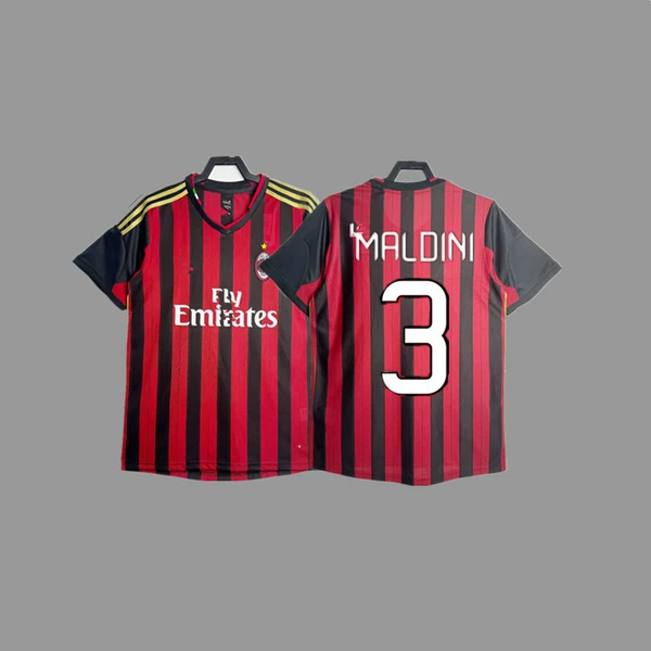 2013-14AC main red and black stripes + printing No. 3