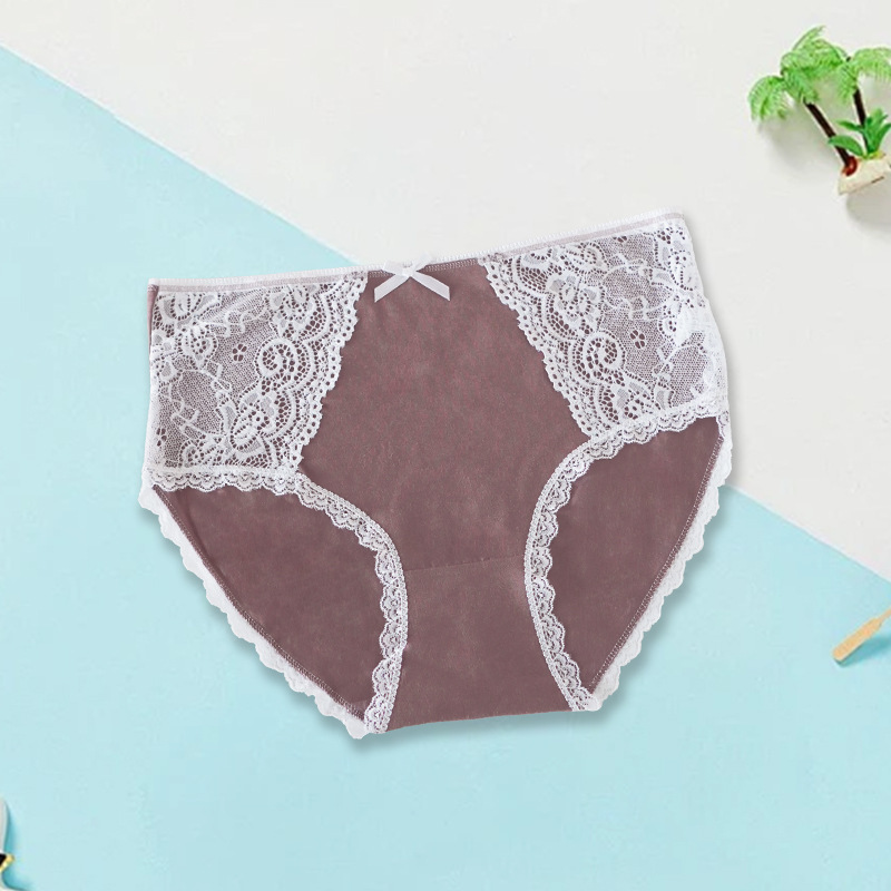 2025外贸供应中腰内裤女透气纯棉裆舒适欧码三角裤Plush panties|undefined