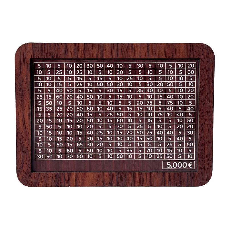 지울 수 있는 펜이 포함된 갈색 스티커 버전 5,000유로