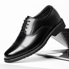 三接头系带皮鞋男士商务休闲低帮鞋英伦圆头正装德比鞋三接头皮鞋